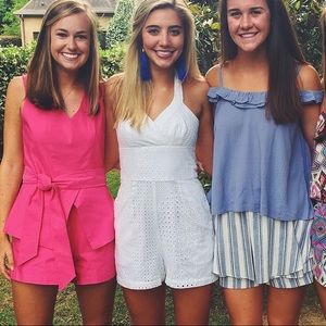 Trina Turk White Eyelet Romper